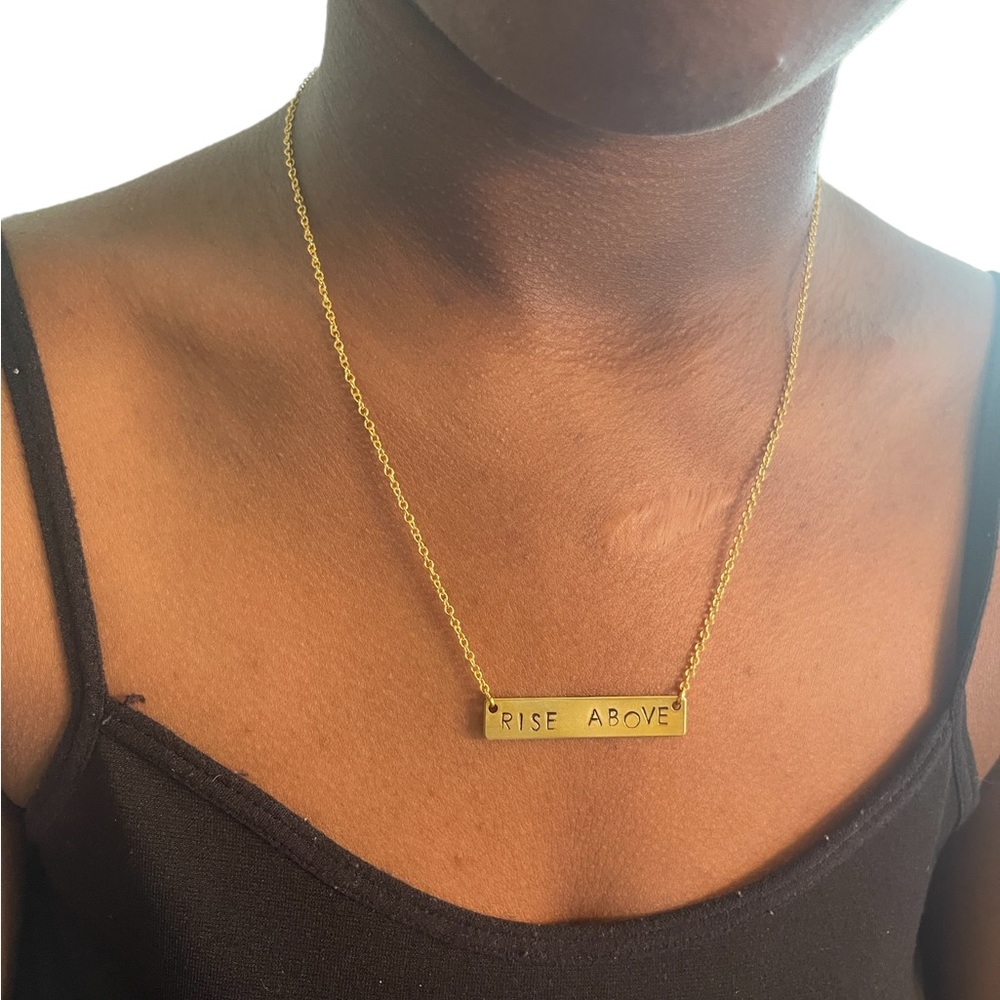 Gold Rise Above Charm Necklace